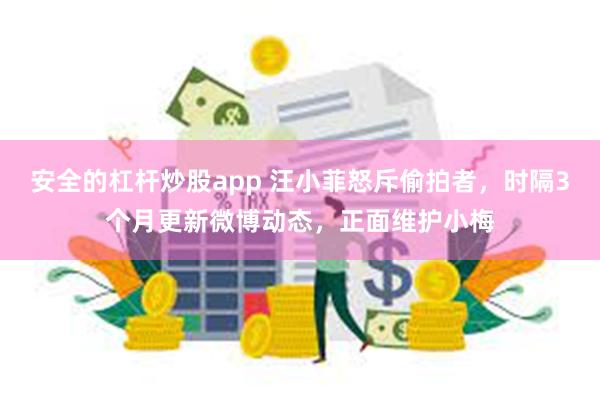 安全的杠杆炒股app 汪小菲怒斥偷拍者，时隔3个月更新微博动态，正面维护小梅