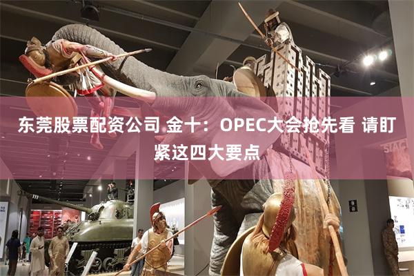 东莞股票配资公司 金十：OPEC大会抢先看 请盯紧这四大要点