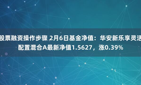 股票融资操作步骤 2月6日基金净值：华安新乐享灵活配置混合A最新净值1.5627，涨0.39%