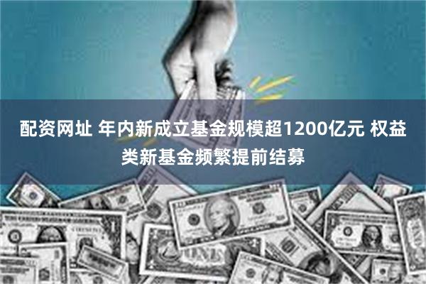 配资网址 年内新成立基金规模超1200亿元 权益类新基金频繁提前结募