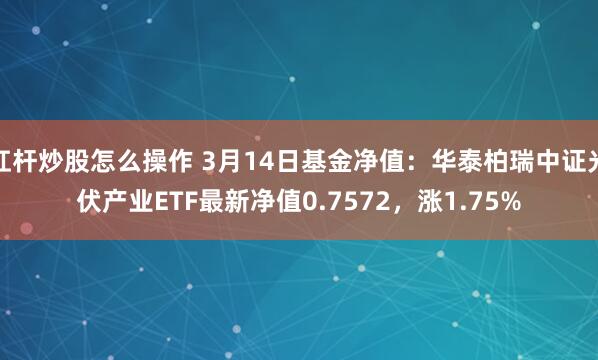 杠杆炒股怎么操作 3月14日基金净值：华泰柏瑞中证光伏产业ETF最新净值0.7572，涨1.75%